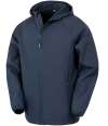 RS911M R911M Result Recycled Three Layer Printable Hooded Soft Shell Jacket Navy colour image
